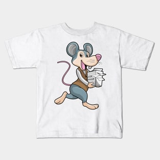 Mouse as Secretary with Paper Kids T-Shirt